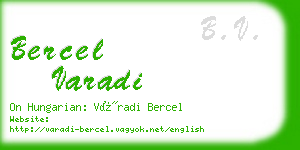 bercel varadi business card